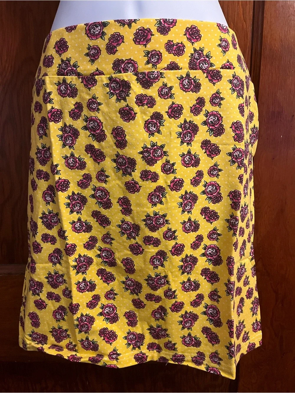 Iron Fist x 24 HRS Floral Yellow A-Line Mini Skirt